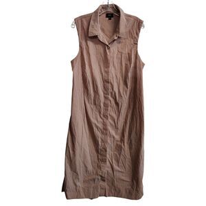 Mossimo XL Women's Red and White Stripe Sleeveless Button Up Maxi Dress